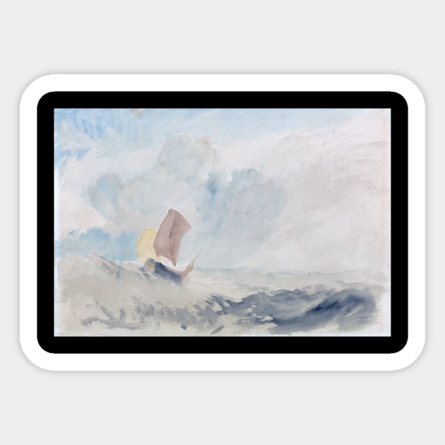 A Sea Piece - A Rough Sea with a Fishing Boat, 1820-30 Sticker by Art_Attack